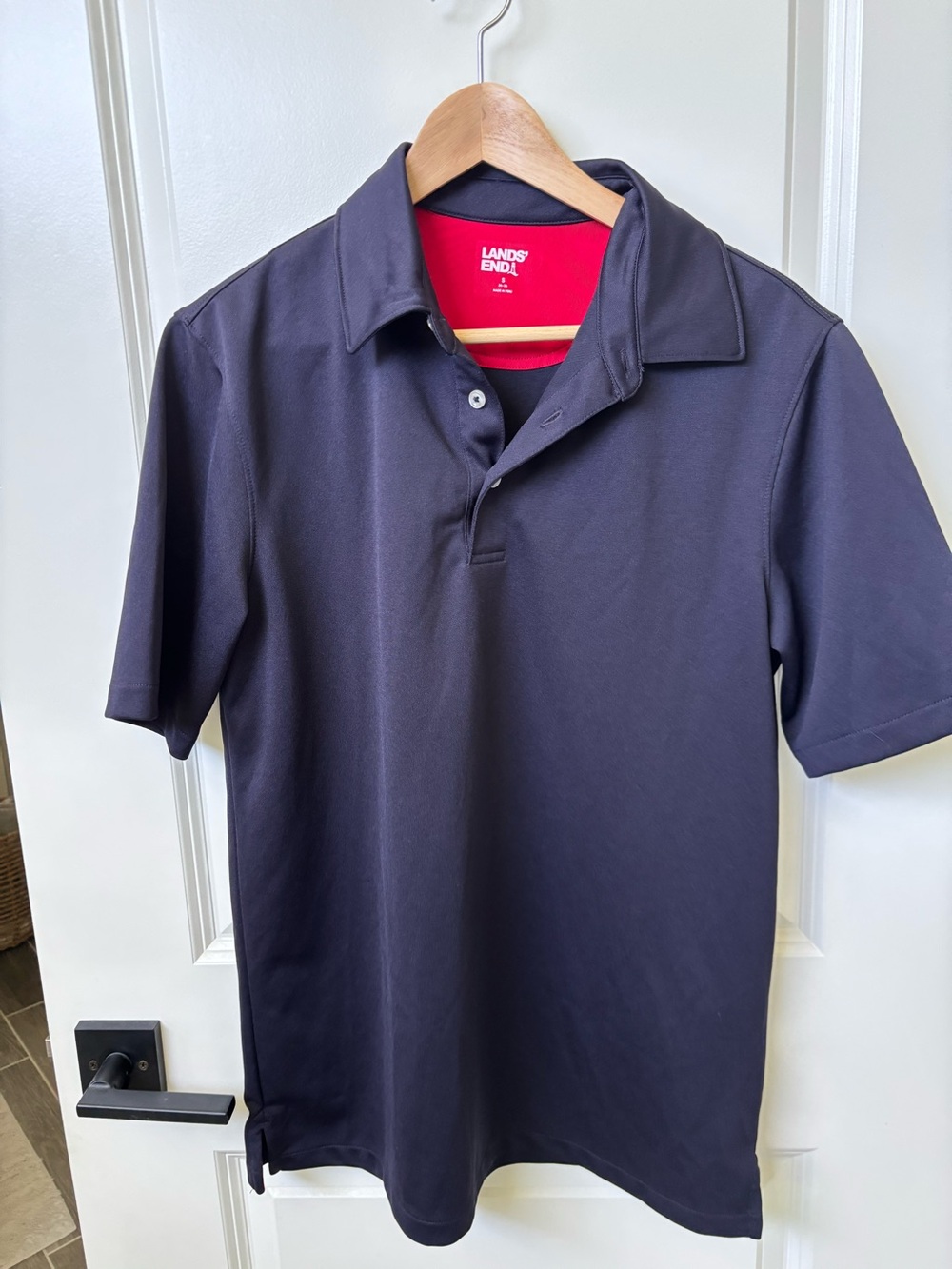 Lands' End Men's Polo Shirt in Navy Size Small